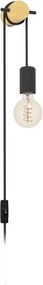 Eglo 43898 - Lampada da parete BUDDON 1xE27/13W/230V nero/beige