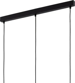 Lampadario LED a sospensione su cavo SEBO 3xE27/15W/230V nero/beige fumoso