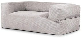 Puof a sacco grigio chiaro con rivestimento in velluto a coste Sofa MooG – SLOWDOWN