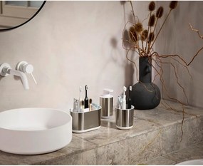 Portaspazzolino argentato in acciaio inox Duo Steel – Joseph Joseph