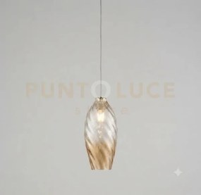 Sospensione 1 luce attacco e27 con cavo cm 250 con vetro 1242 sigma...