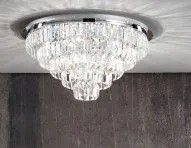 Lampadario a soffitto in cristallo castle d40 pl.castle-pc-silver c...