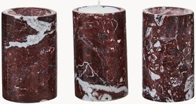 Set di 3 portalumini in marmo Salmo