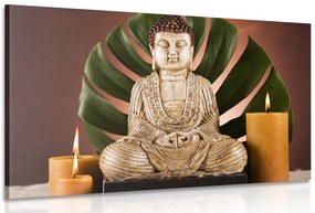 Quadro su tela – Buddha con natura morta rilassante