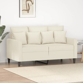 Divano A 2 Posti Crema 120 Cm İn Velluto /