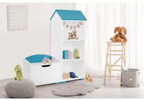 Contenitore per bambini PABIS 50x60 cm bianco/blu