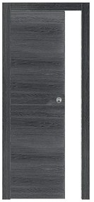 Porta scorrevole Oxford antracite L 60 x H 210 cm reversibile