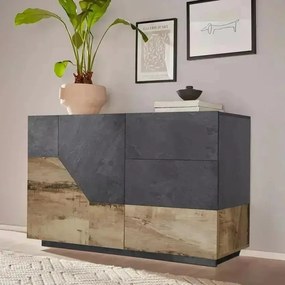 Credenza Alien Sideboard 140 - Antracite/Oak - Dimensioni: 140,9cm x 43cm x 86cm