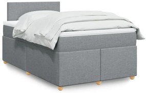 Giroletto A Molle Con Materasso Grigio Chiaro 120x200cm Tessuto /