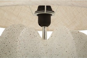 Lampada da tavolo color crema con paralume in tessuto (altezza totale 63 cm) Ester – Mauro Ferretti