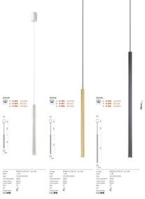 Redo 01-3856 - Lampadario LED a sospensione con cavo NIKOS LED/8W/230V 3000K CRI 90 Ø 6 cm bianco