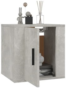 Mobili porta tv a parete 2 pz grigio cemento 40x34,5x40 cm