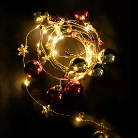 Aigostar - Catena luminosa LED natalizia 20xLED/3xAA 2m bianco caldo