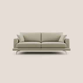 Dorian divano moderno in tessuto morbido antimacchia T05 panna 198 cm