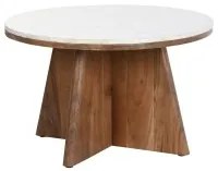 Tavolino da Caffè DKD Home Decor Marmo Acacia (70 x 70 x 43 cm)