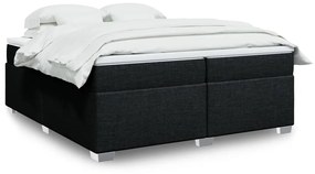 Giroletto A Molle Con Materasso Nero 200x200 Cm İn Tessuto /