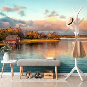 Carta da parati – Tramonto sul lago
