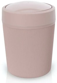 Pattumiera bagno rosa in plastica 4,2 lt con coperchio basculante Ring