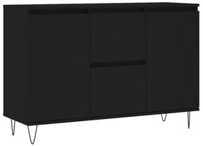 Credenza nera 104x35x70 cm in legno multistrato