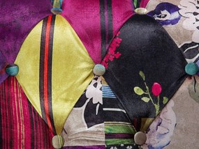 Poltrona vintage in tessuto patchwork multicolore viola CHESTERFIELD Beliani
