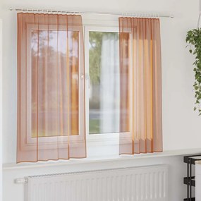 Tende İn Voile Con Passanti 2 Pz Terracotta 140x140 Cm /