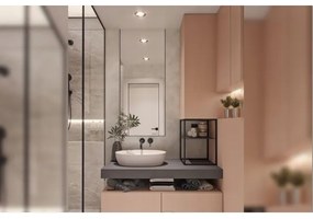 BAT-B0969 - Miscelatore per lavabo da incasso LUNGO nero opaco