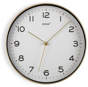 Orologio da Parete Versa Dorato PU (30,5 x 4,3 x 30,5 cm)