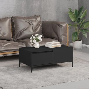 Tavolino Da Salotto Nero 90x50x36,5 Cm İn Legno Multistrato /