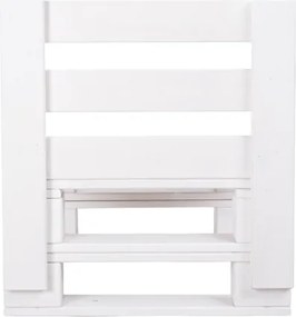 Poltrona divano in pallet 80x61 cm legno Bianco per giardino taverna
