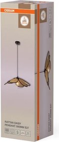Osram - Lampadario a sospensione con cavo DECOR RATTAN 1xE27/15W/230V Ø 58 cm beige/nero