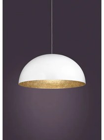 Lampadario a sospensione con filo SFERA 1xE27/60W/230V diametro 35 cm bianco/oro
