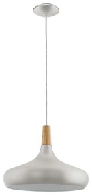 Eglo 901182 - Lampadario sospeso su cavo SABINAR 1xE27/40W/230V, Ø 40 cm, argento