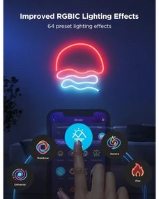 Govee - Neon 2 MATTER striscia LED flessibile 3m RGBIC Wi-Fi
