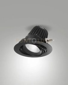 Rubens faretto per incasso 28w 3000k 2600lm  nero wrc 20° on/off
