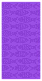 Telo mare viola in cotone 70x140 cm Fishes – B.E.S.