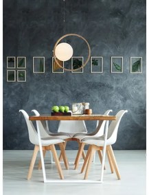 Redo 01-2319 - Lampadario a sospensione con filo KLEIDI 1xE14/28W/230V diametro 27 cm marrone