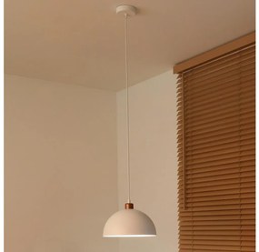 Duolla - Lampada a sospensione con cavo IRONLINE 1xE27/15W/230V Ø 27 cm bianco/rame