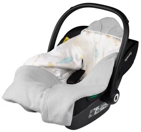 Lionelo - Sacco avvolgente per seggiolino auto TRAVEL SWADDLE 90x90 cm Grigio Baloon