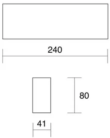 Applique e-sealed - isyluce mm 240x80x41 led 6w ip65 bianco / antracite