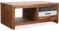 Tavolino da Caff in Legno Massello d'Acacia 90x50x37,5 cm 246043