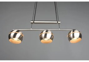 Trio - Lampadario a sospensione con filo FLETCHER 3xE14/40W/230V cromo opaco