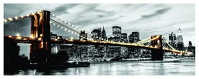 Stampa su tela Brooklyn Lights, multicolore 180 x 64 cm