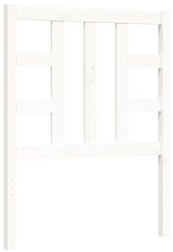 Giroletto con Testiera Bianco Small Single Legno Massello