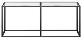 Tavolo consolle trasparente 180x35x75,5 cm in vetro temperato