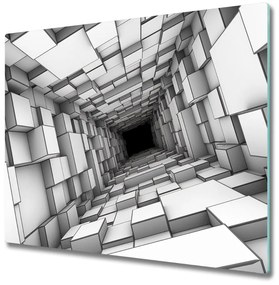 Tagliere in vetro Tunnel dai cubi 60x52 cm