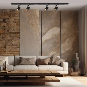 Faretto per sistema a binario VOLF 4xGU10/10W/230V nero