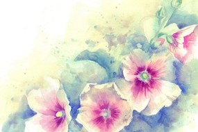 Carta da parati – Illustrazione floreale ad acquerello
