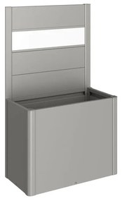 Frangivista in acciaio BIOHORT con vetro, grigio quarzo metallizzato L 102 x H 91 cm, spessore 3 mm