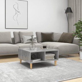 Tavolino Da Salotto Grigio Cemento 60x60x30cm Legno Multistrato /