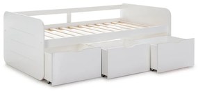 Letto per bambini bianco con contenitore 90x190 cm Abbott - Marckeric